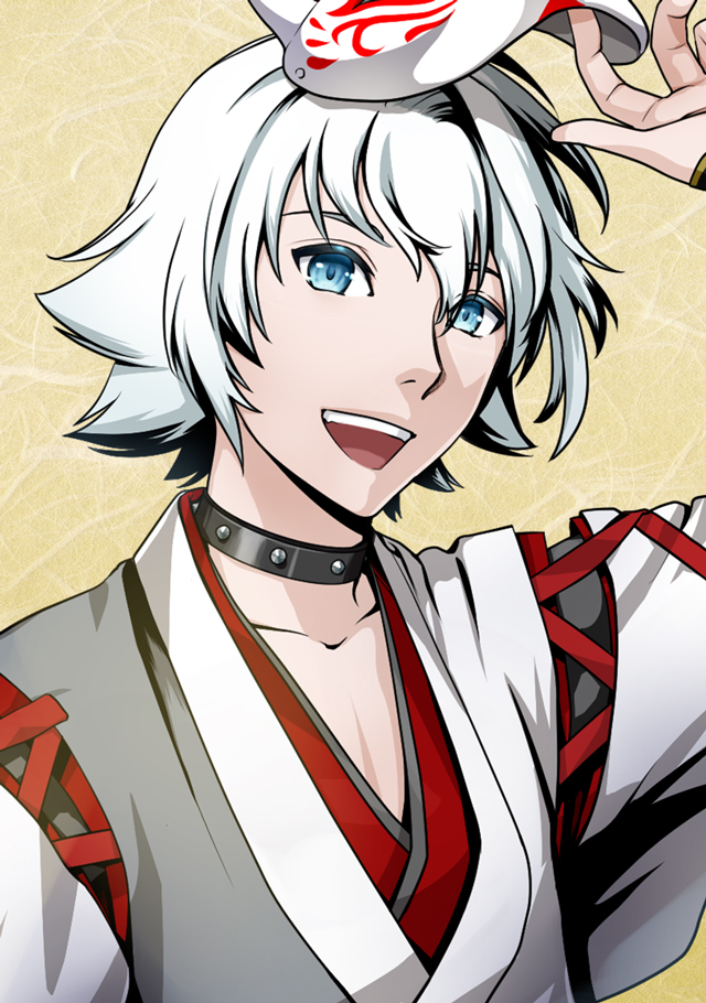 茱真理(シュマリ) - 狐面の男子・大口真神の連綿獣イラスト